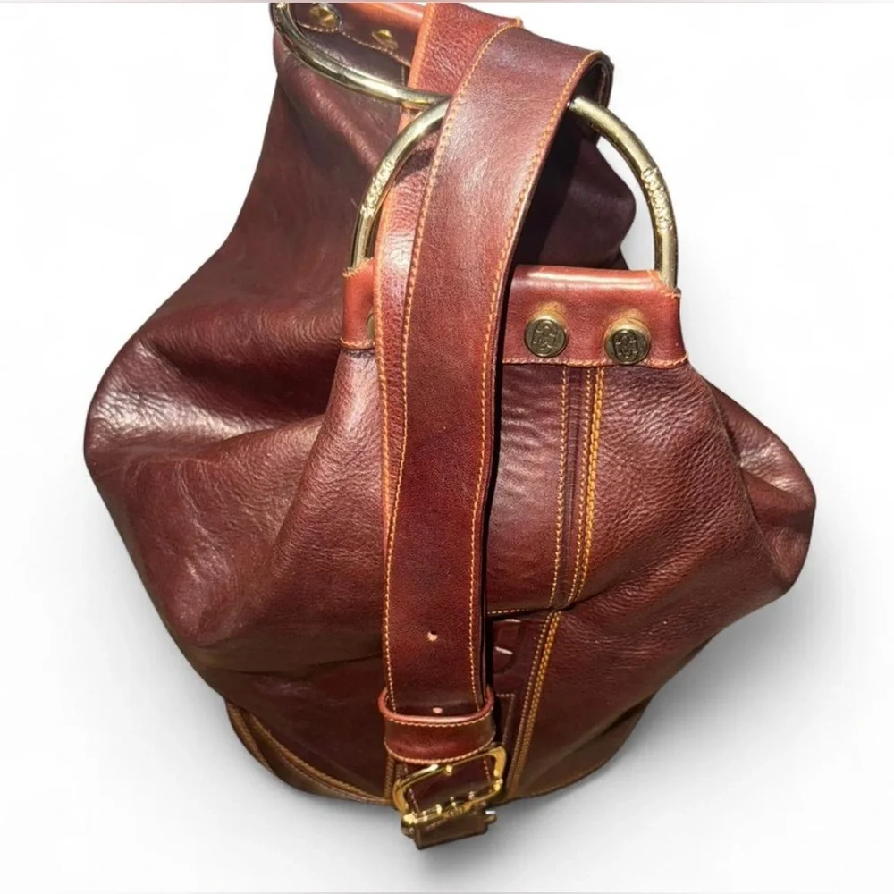 MARINO ORLANDI Bucket Bag Leather Handbag. - Picture 4 of 9